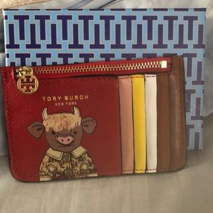 Tory Burch card holder with zipper for money
